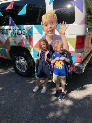 Our Best Kids Program love seeing their faces on our vans!