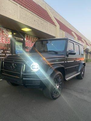 22 Mercedez gwagon with 3m crystalline all around