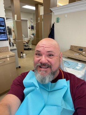 Getting my teeth cleaned