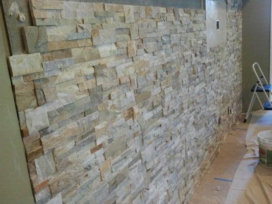 Accent walls and stackstone installations