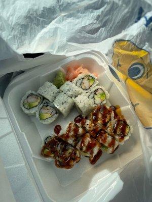 California Roll and Shrimp Tempura Roll