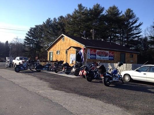 Motorcycle parking.