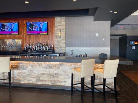 Bar and delicious foods with relaxing recliners