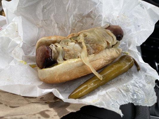 Polish sausage. And look at the size of that pepper!!