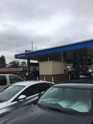 Front of gas station.