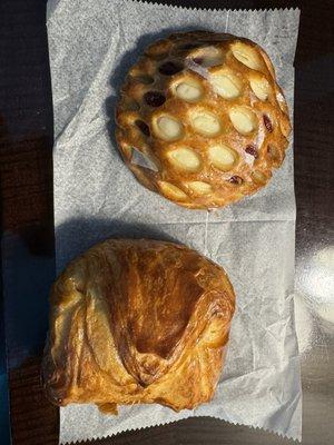 These have imported cheese from Europe, but the paper stuck to the Raspberry & Cheese pastry