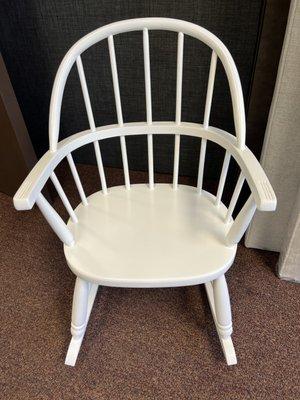 Refinished cute antique baby rocker