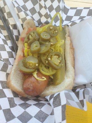 Cajun dog, Chicago style