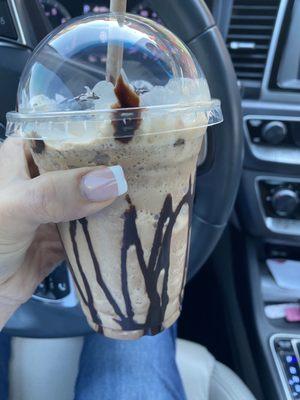 Mocha Java chip extra shot frappe!