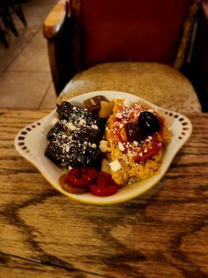 Tapas - dolma and hummus