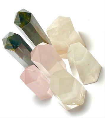 Labradorite, Rose Quartz,Clear Quartz, Point Gemstones