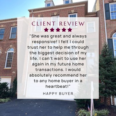 Congrats to my happy buyer in Fairfax!