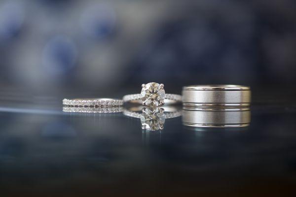 Engagement Ring & Wedding Rings designed by Joe. Photo by Lin & Jirsa Photography