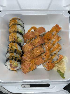 Dynamite Roll, Orange Dragon Roll, Anchorage Roll