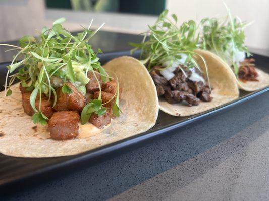 Tuna & Carne Asada tacos