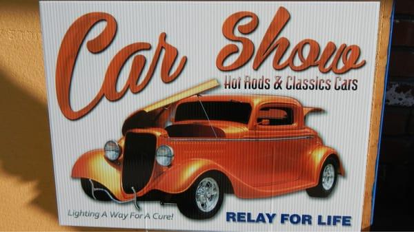 Our Relay For Life Team does Classic Car & Art Show & Shine venues.