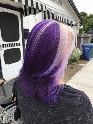 Purple and Blond Color Fun with Meredith