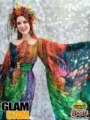 Nikki Blaine Couture custom made silk gown for Zoobilation 2021