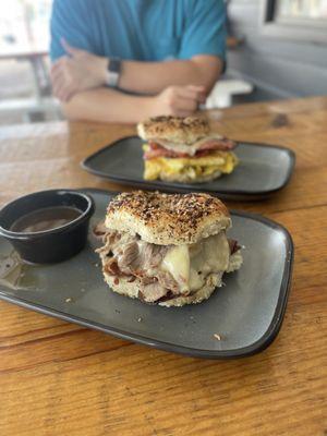 ig: @whatsviveating  |  french dip bagel