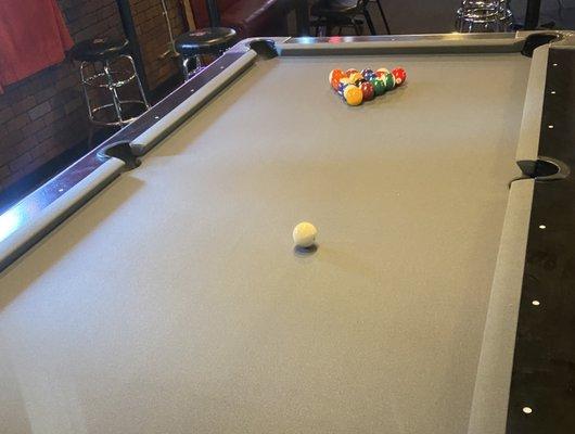 Pool table has been redone.  Come try it out.