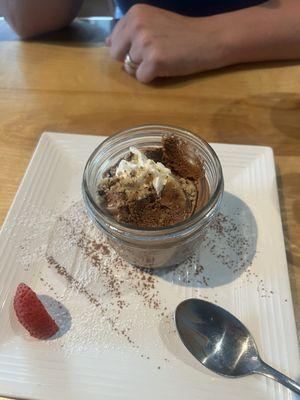 The chocolate moose desert was very light and refreshing