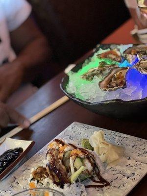 Spider Roll + Kumamoto Oysters