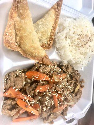 Bolgogi beef combo (12.99)