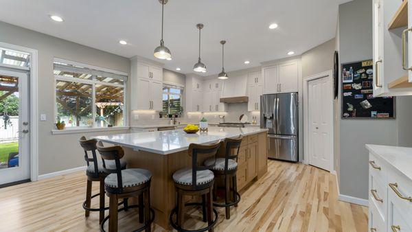 Large Island in custom kitchen