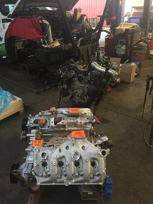 Matt swapping parts from Blown 6.7L Diesel to New 6.7L Diesel Long Block