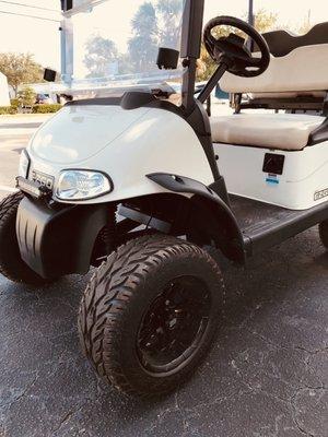 2015 EZGO RXV w/ upgraded tires and LED light bar