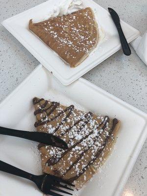 Creme de Lemon Crepe and Nutella Crepe