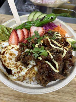 Fried Oyster Mushroom Donburi