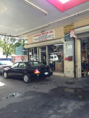 The front of the garage they do any kind of work and ny state inspection