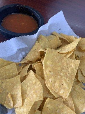 Homemade chips and salsa