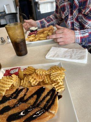 Caprese grilled cheese and chicken strips!