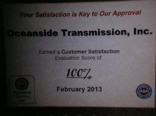 100% Customer Satisfaction Rating