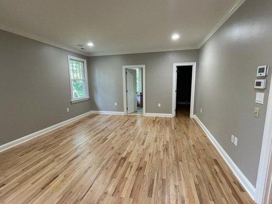 Painted walls and refinished flooring!