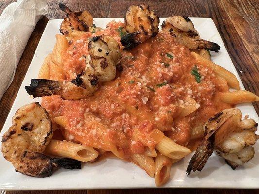 Shrimp penne alla vodka