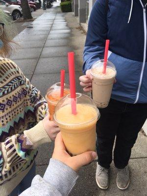 Lavender, Thai, and something boba