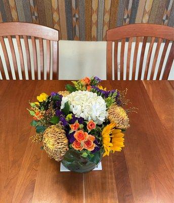 Lovely centerpiece for our thanksgiving table.