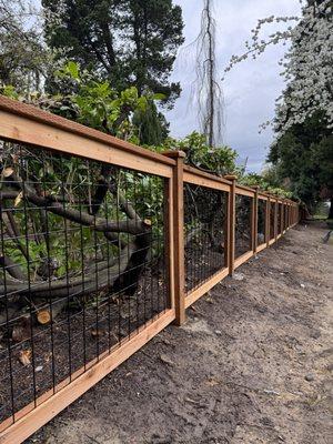 Beautiful Black Hog Panel fence installed in Clyde Hill