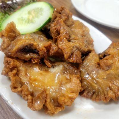 Chicharon Bulaklak (deep dried pig mesentery)