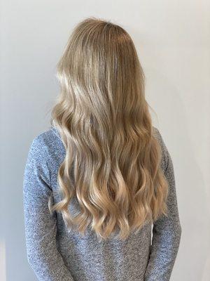 After application of Hairdreams laserbeamer nano extensions