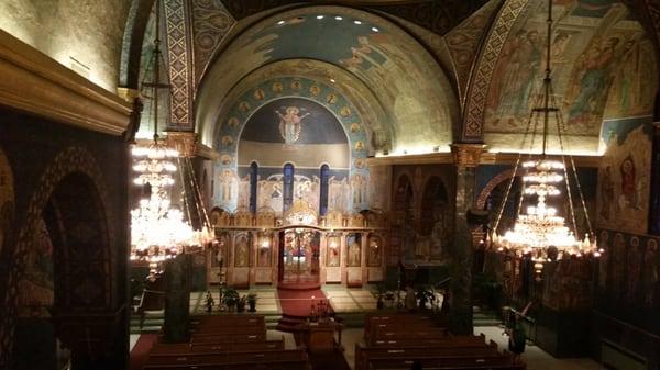 Interior as seen from the choir loft.