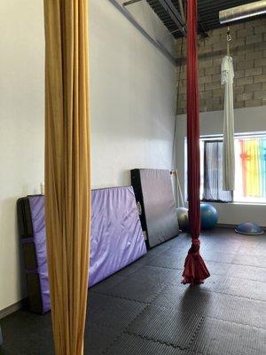 Aerial silks lesson today