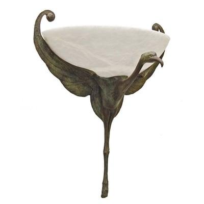 Bronze Alabaster Bird Sconce