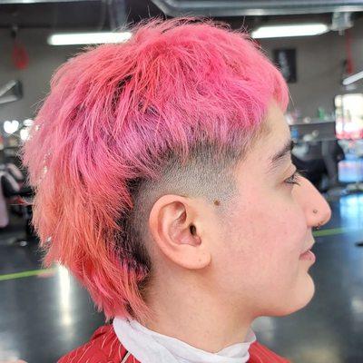 Burst fade mullet by Scott