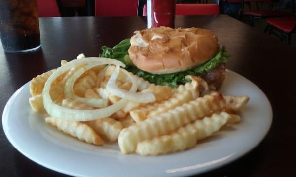 Beacon cheeseburger and fries