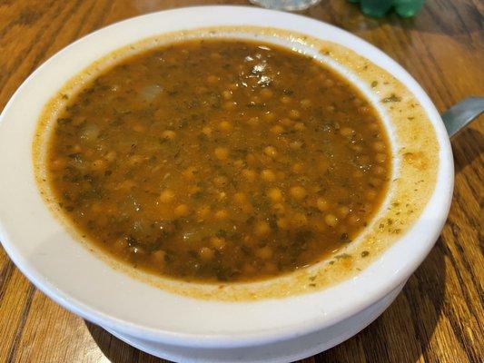 Lentil soup. A+