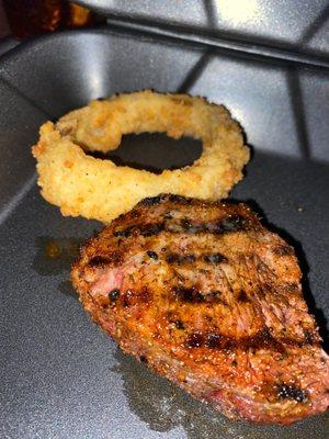 Steak and onion rings